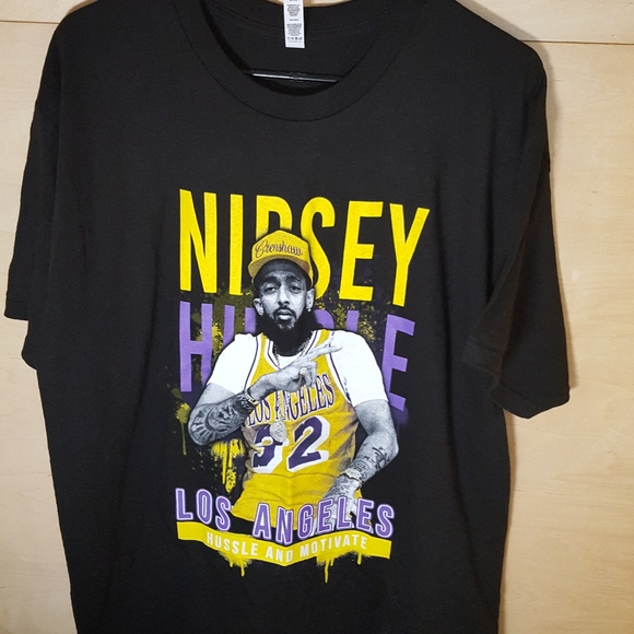 Yellow nipsey hussle shirt Clearance